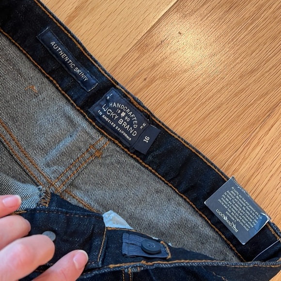 Lucky Brand Dark Wash Richmond Authentic Skinny Jeans Size 16 NWT inseam 29 - Picture 10 of 16